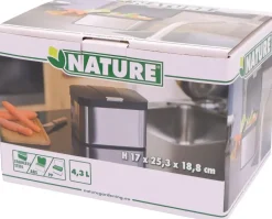 Nature keukencompostbak rvs 25.3x18.8x17cm