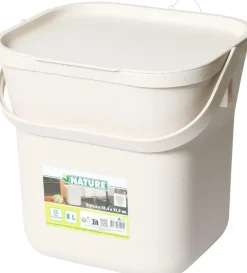 Nature keukencompostbak 25.4x21.9x24.6cm ivoor