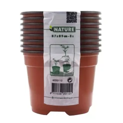 Nature Kunststof stekpotjes rond 7x 9,5 cm 8 stuks