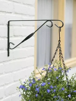Nature Muurhaak grijs h18.5b30cm