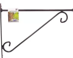 Nature Muurhaak knop zwart h31b39cm