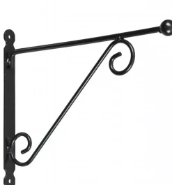 Nature Muurhaak knop zwart h31b39cm
