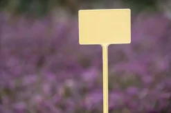Nature Plaatetiket geel h34cm 5 stuks