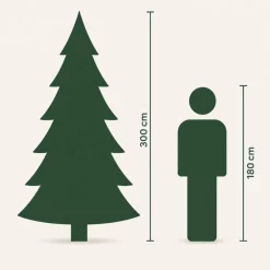 Our Nordic Christmas Arkansas grote kunstkerstboom houten voet groen 274cm