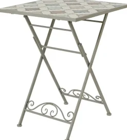 Outdoor Living by Decoris bistrotafel marrakech 58x58x76cm lichtgrijs