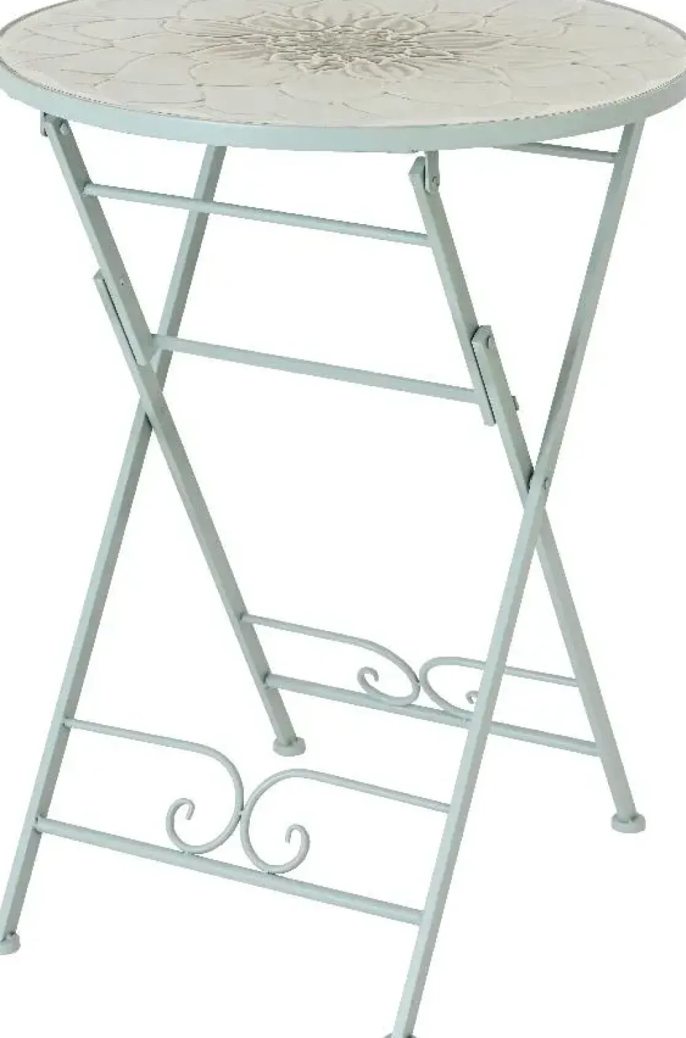 Outdoor Living by Decoris bistrotafel lausanne 60x76cm lichtblauw