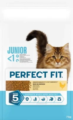 Perfect Fit Junior kattenbrokjes kip 7kg