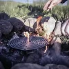 Petromax gietijzeren onderzetter met pootjes 30cm
