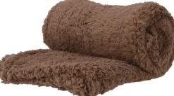 Plaid textiel fleece 127x152x0cm taupe