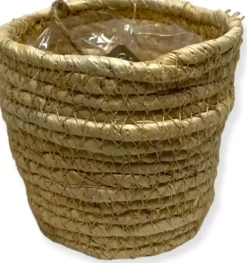 Plantenmand maïsschil 10x9cm naturel