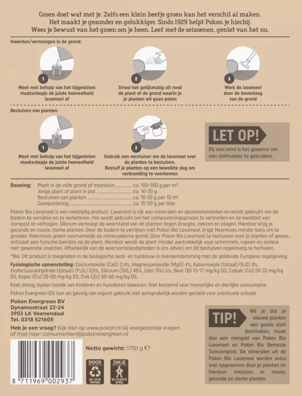 Pokon Bio Lavameel 1,75kg