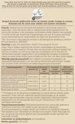 Pokon Bio Tegen Slakken Korrels 225gr