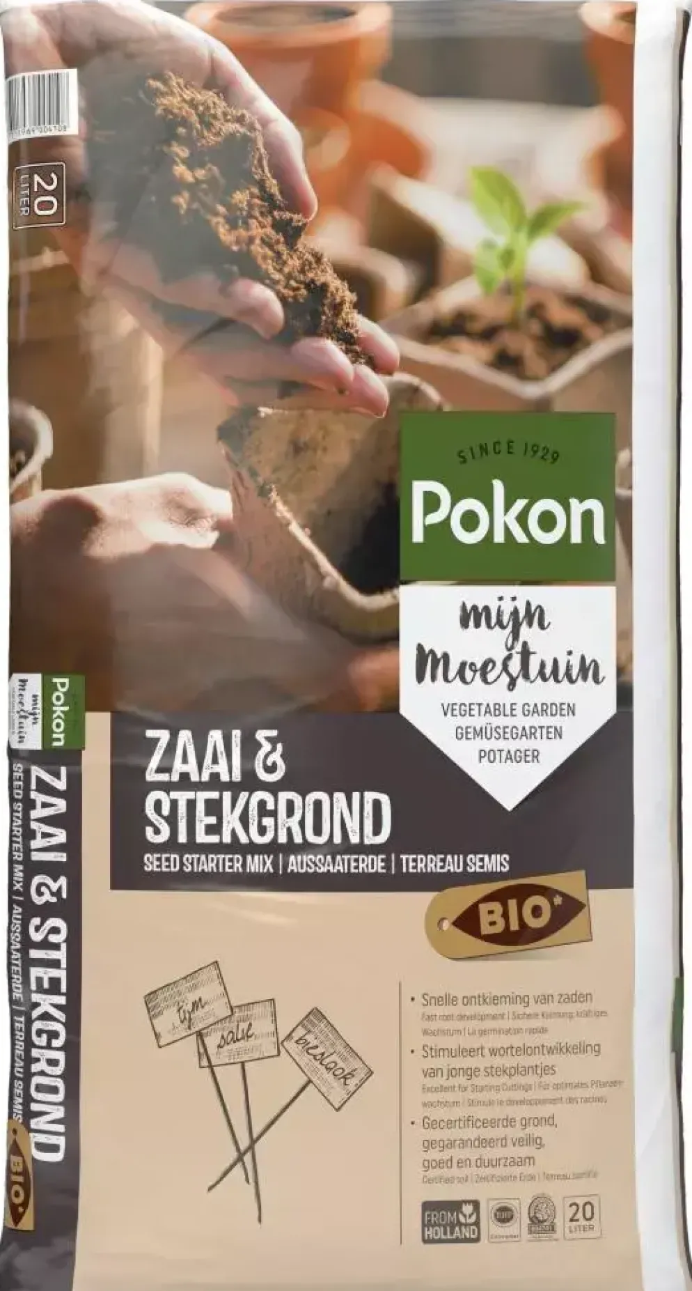 Pokon Bio Zaai & Stekgrond 20L