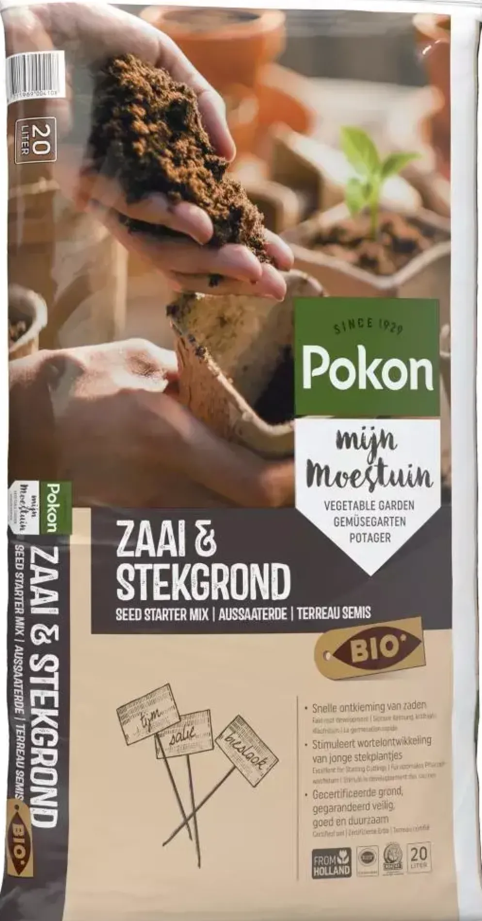 Pokon Bio Zaai & Stekgrond 20L
