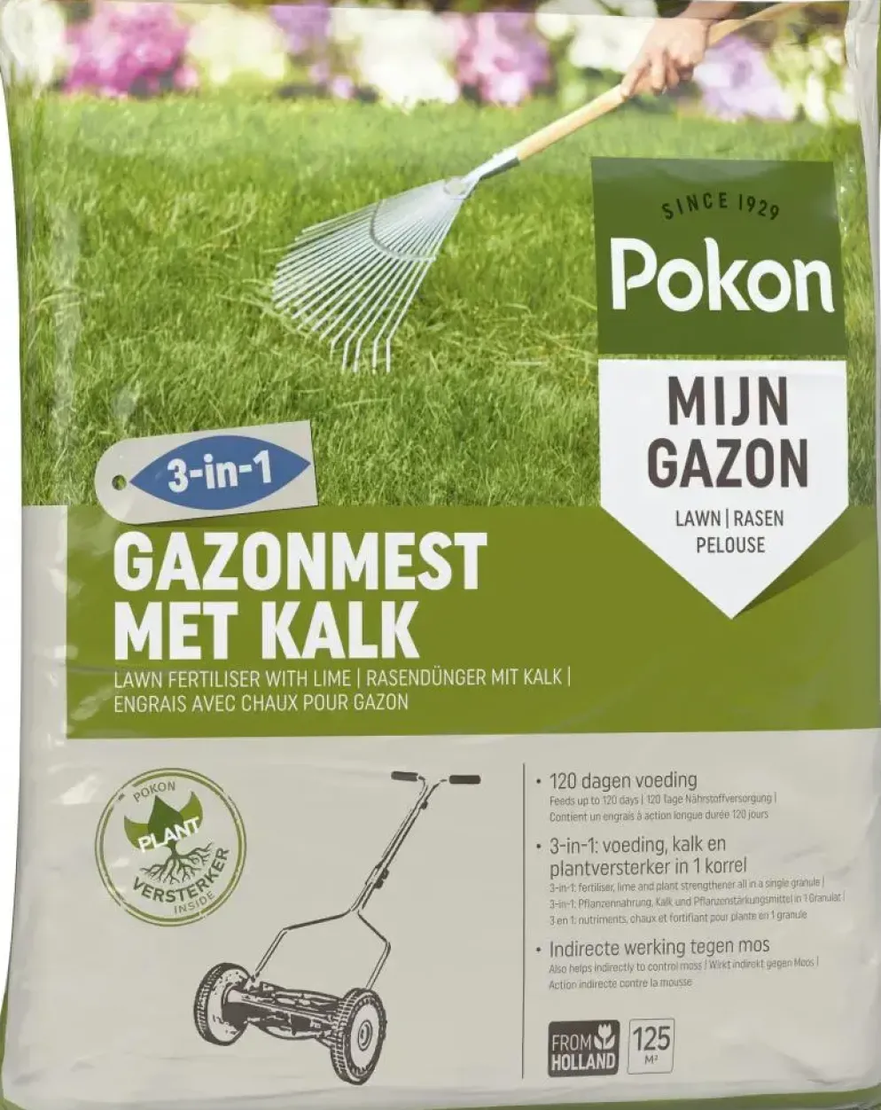 Pokon Gazonmest met Kalk 8,4kg voor 125m²