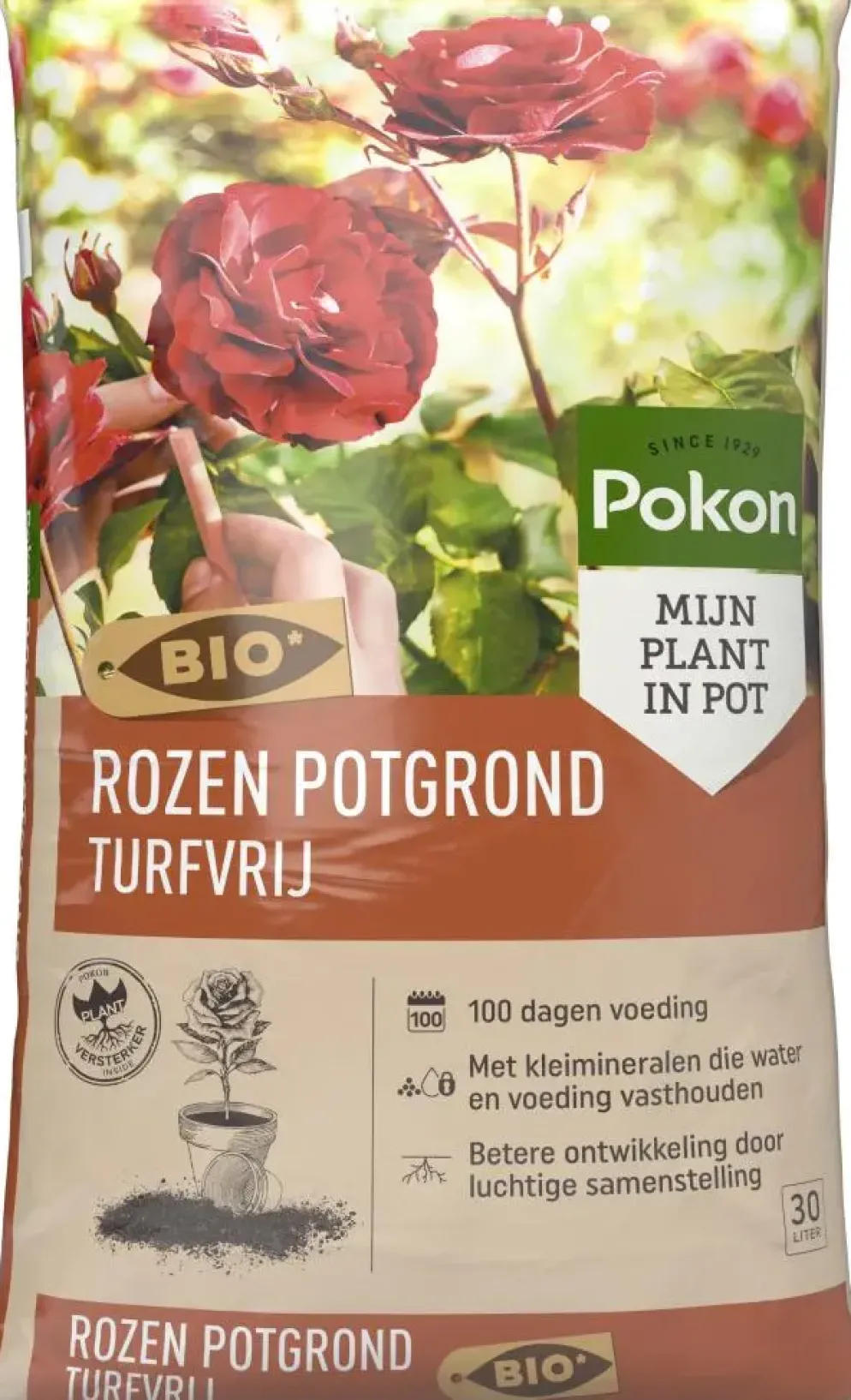 Pokon potgrond rozen bio turfvrij 30l
