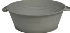 Pot con laag oud zink d23h11cm