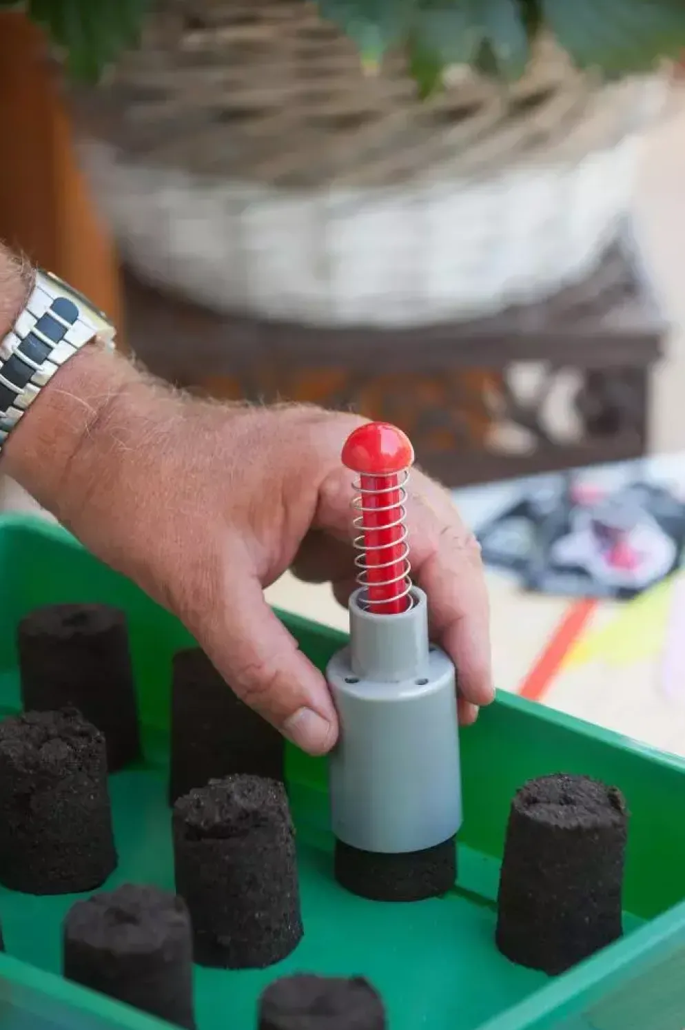 Potpers rond d4h15cm