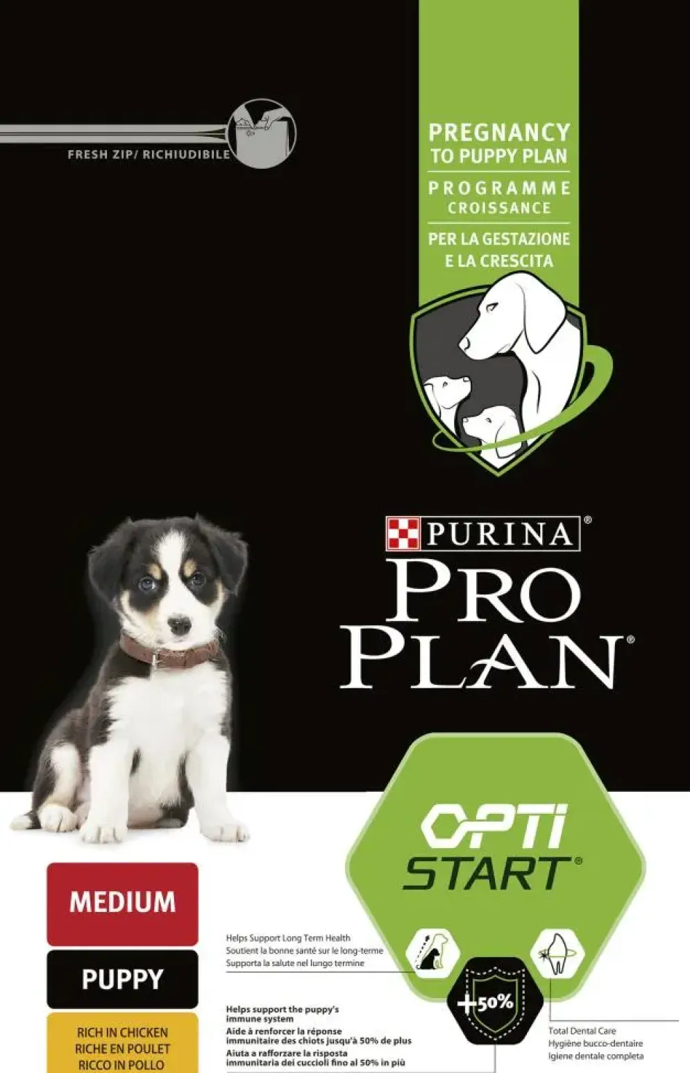 PRO PLAN® Medium Puppy Rijk aan Kip hondenvoer 3kg