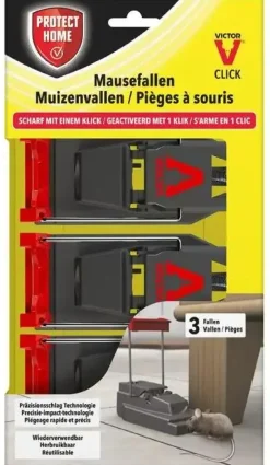 Protect Home Muizenval Plastic - Ongediertebestrijding - 3 stuks