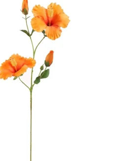 Pure Royal kunsttak hibiscus 75cm oranje
