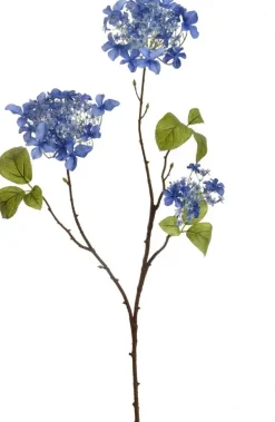 Pure Royal kunsttak hydrangea 70cm donker blauw