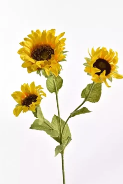 Pure Royal kunsttak zonnebloem 68cm geel