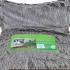 Radiator hangmat luxe, langharig zilver/bruin