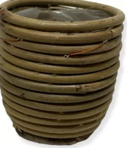 Rotan Ballon plantenmand 7x8cm