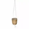 Rotan hangende plantenmand grijs 18x16cm
