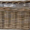 Rotan plantenmand antiek grijs 40x23x20cm