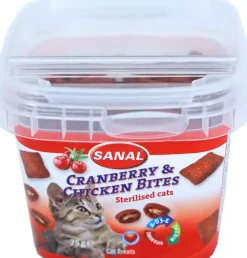 Sanal bites Cranberry & Chicken kattensnack, 75g