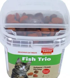 Sanal bites Fish Trio kattensnack, 75g