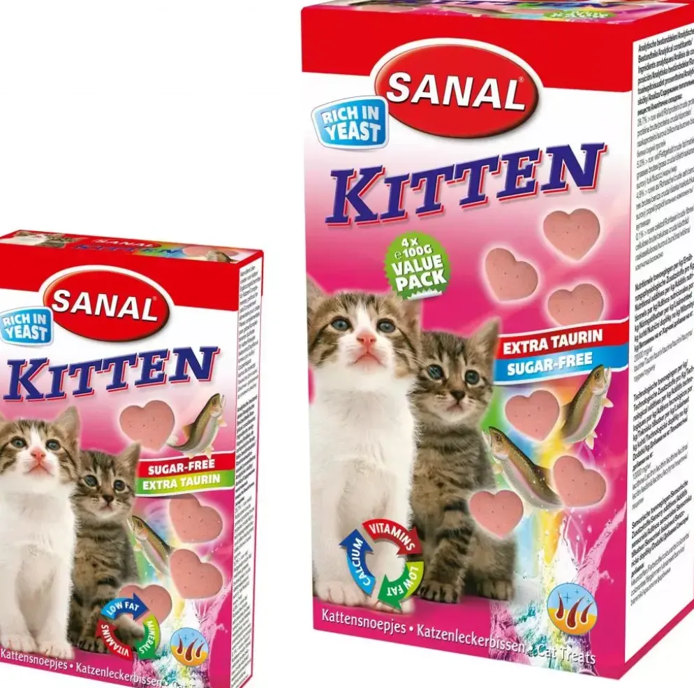 Sanal kittensnoepjes met gist 40 tabletten, 30g