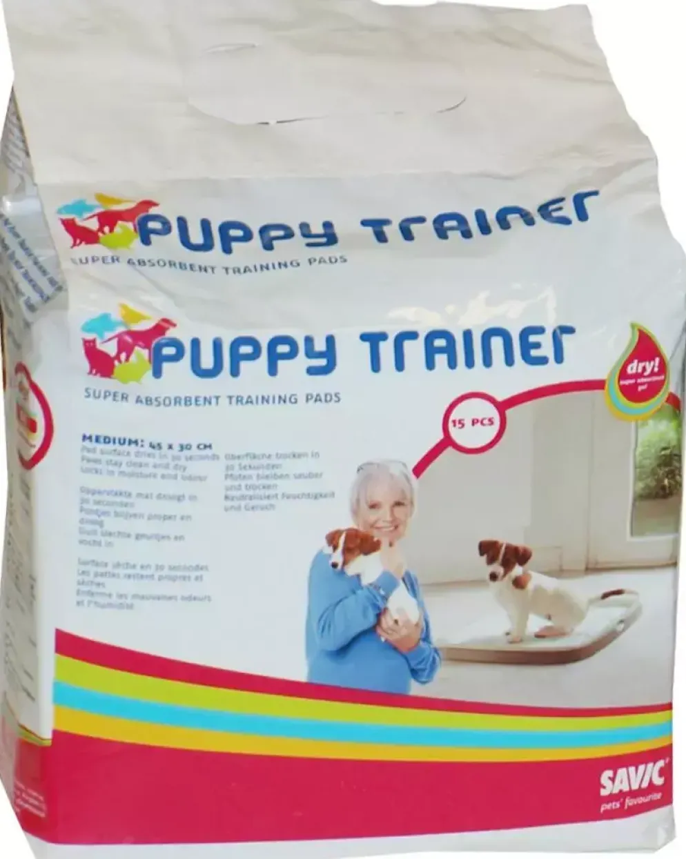 Savic puppy trainer medium, pak à 15 navulpads