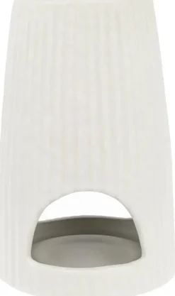ScentChips geurbrander rib keramiek 10x10x15cm wit