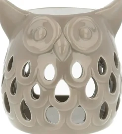 ScentChips geurbrander uil keramiek 11x11cm taupe