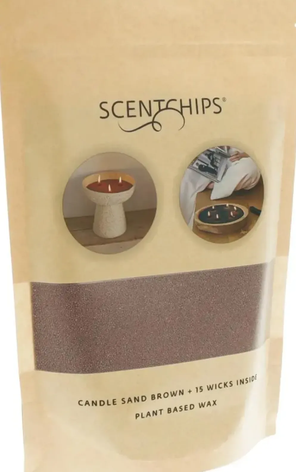 ScentChips kaarsenzand 250g bruin