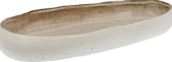 ScentChips schaal voor kaarsenzand keramiek ovaal 27,5x13x3,5cm clay white
