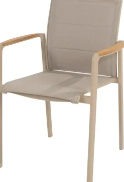 4 Seasons Outdoor stapelbare dining tuinstoel cortina latte
