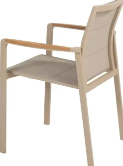 4 Seasons Outdoor stapelbare dining tuinstoel cortina latte