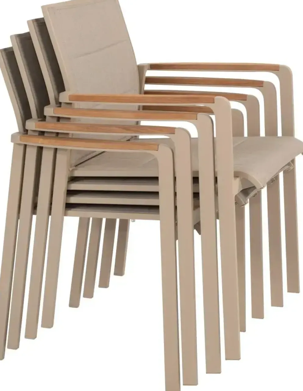 4 Seasons Outdoor stapelbare dining tuinstoel cortina latte