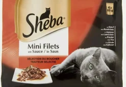 Sheba Mini Filets traiteur selectie in saus multipack 4 x 85g