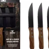 Steakmessenset 4-delig matzwart 25cm