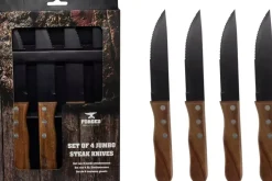 Steakmessenset 4-delig matzwart 25cm