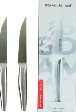 Swiss diamond steakmes rvs 23cm set van 2