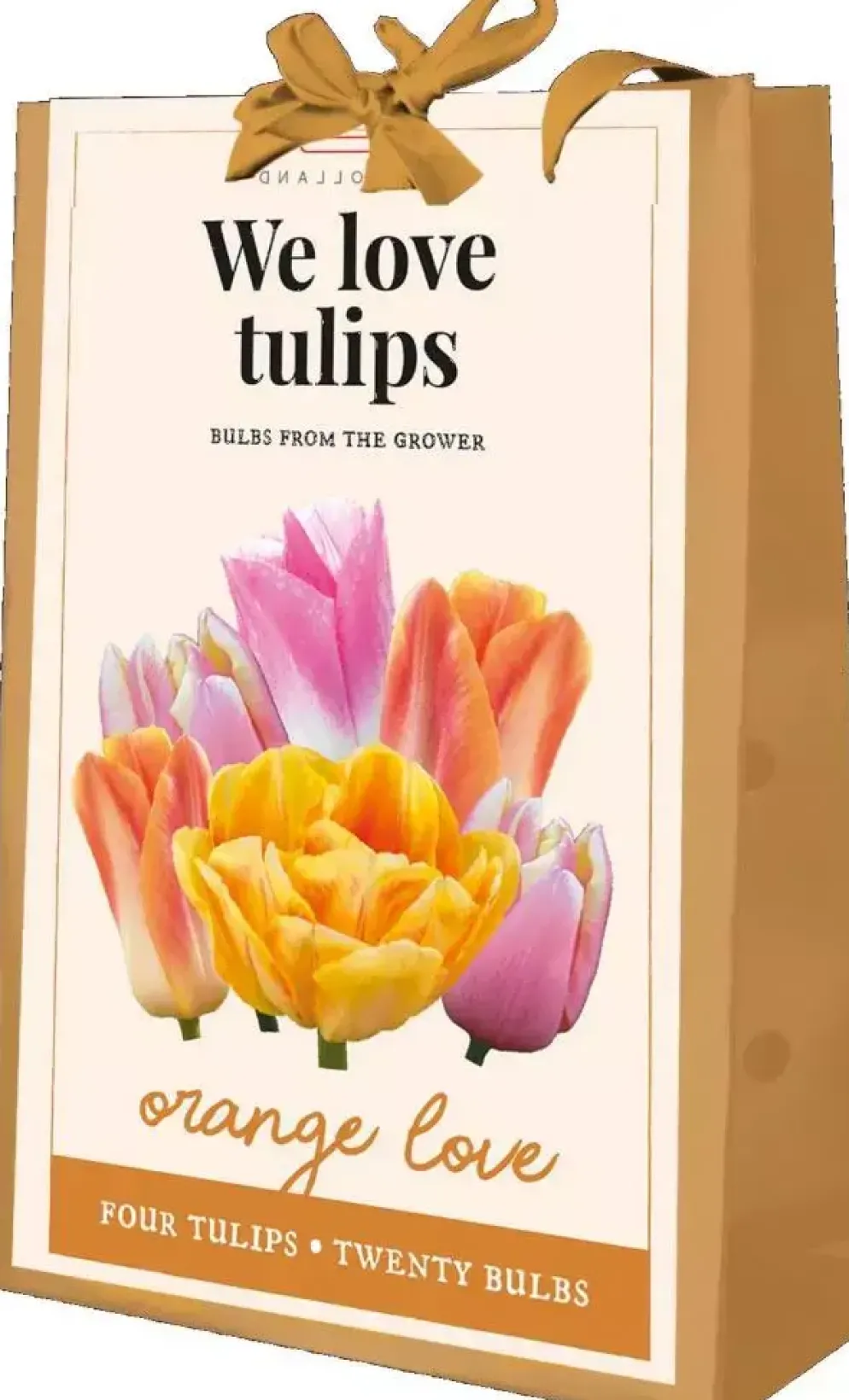 Tas We Love Tulips, Orange Love 20 stuks