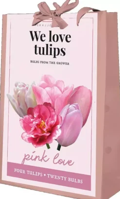 Tas We Love Tulips, Pink Love met 20 boembollen