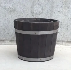 Terraliet bloempot 25x20cm donkerbruin