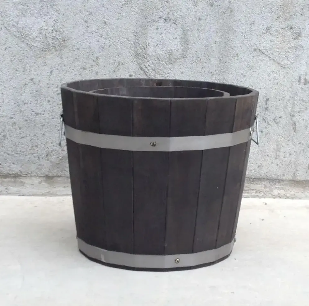 Terraliet bloempot 20x17cm donkerbruin